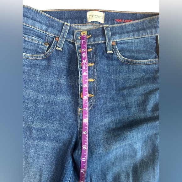Alice + Olivia Good High-rise Exposed-button fly Skinny Jeans In Glow Up Sz 26 - Picture 6 of 12